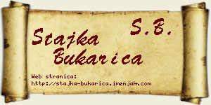 Stajka Bukarica vizit kartica